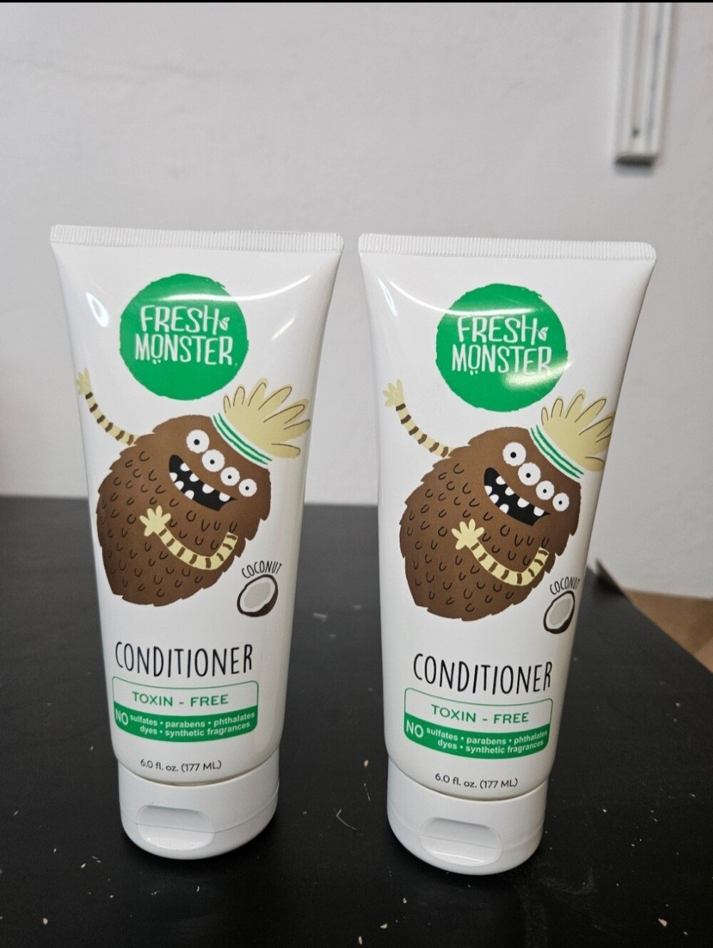 (Lot of 2) Fresh Monster Shea Butter Kids Conditioner Coconut 6 fl oz / 177 mL
